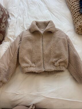 Light pink Sherpa Zip-Up Jacket - Women's Cozy Outerwear